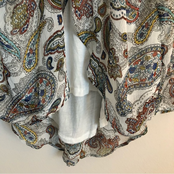 Paisley breezy layered tank top- size small - Picture 5 of 6